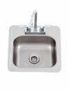 Lion 15 X 15 Outdoor Rated Stainless Steel Sink With Hot/Cold Faucet